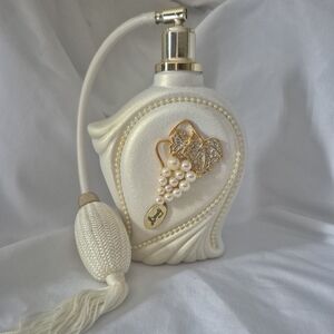 Vintage Capidomonte Berger Italy Perfume Atomizer Bottle Beaded Ceramic